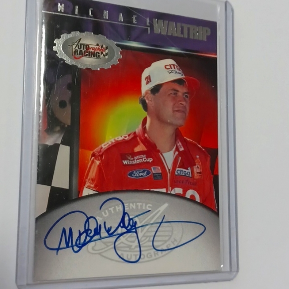 1997 Score Board Auto Racing Auto Michael Waltrip Autographed - Picture 1 of 3